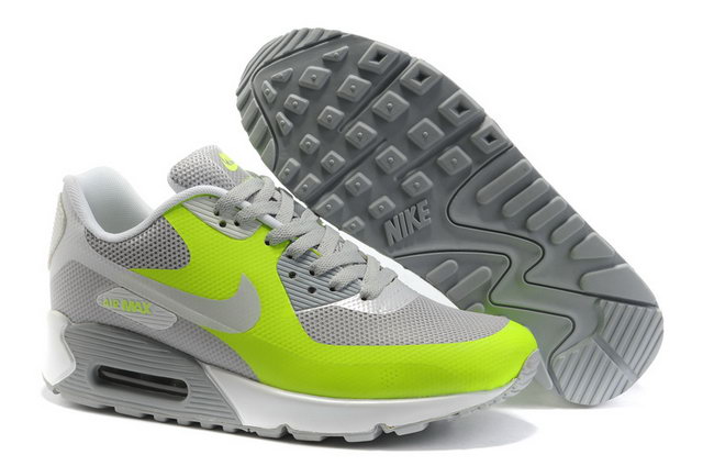 Mens Nike Air Max 90 Hyperfuse Grey Green Shoes